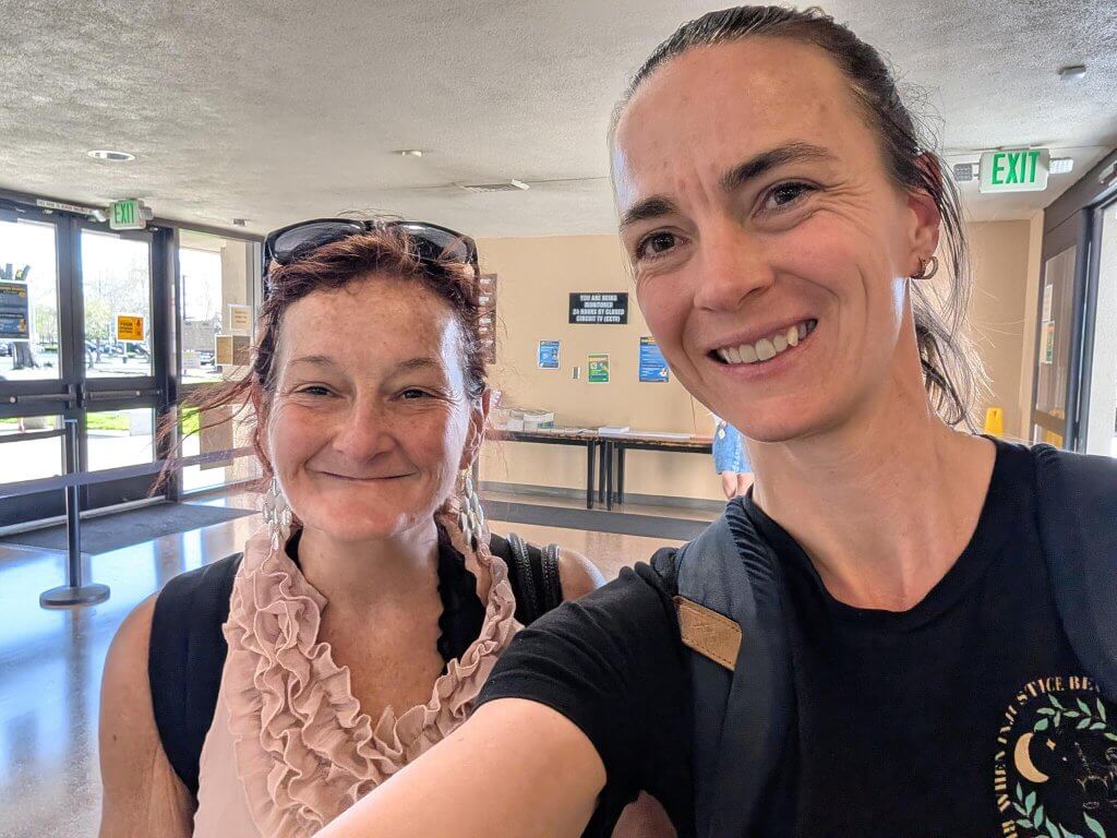 Gigi and me at the DMV getting her driver's license back!